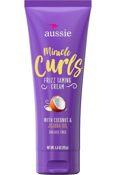 Aussie كريم ميراكل كيرلز للتحكم في التجعد 6.8 أونصة (زيت جوز الهند والجوجوبا)