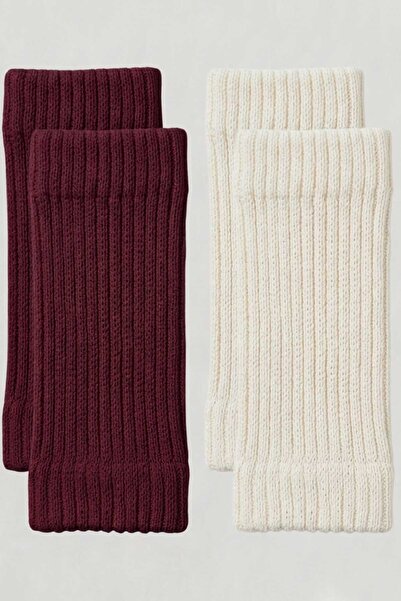 COTENCONCEPT 2 Pairs of Women's Short Ribbed Knit Accessory Leg Warmers