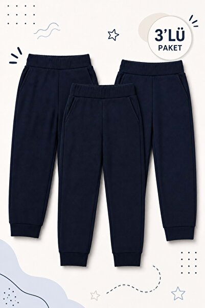 Mnk Baby&Kids Set de 3 pantaloni de trening din bumbac sezonier pentru băieți...