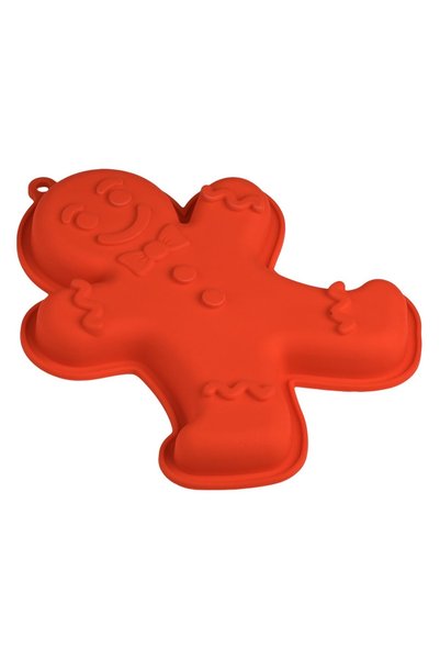 DD SHOP Forma Copt de Craciun din Silicon Rosu Om de Turta Dulce 17x2.5x22cm