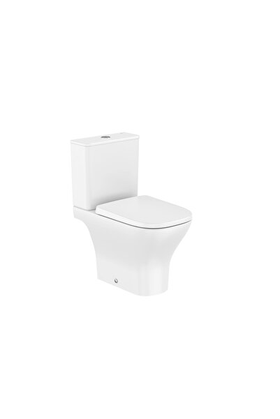 Roca Vas WC Optica Rimless® Vortex, tip monobloc, cu evacuare dublă cu rezerv...