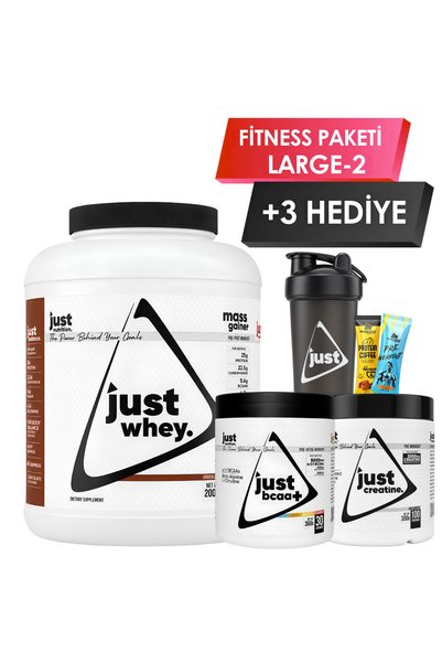 Just Nutrition Fitness Paketi - Large 2 + 3 Hediye (Protein Tozu + Bcaa + Kre...