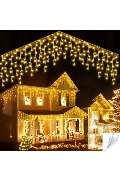 OEM Icicle/Fringe Type Luminous Christmas Lights, 20 Meters, 430 LEDs, Warm W...