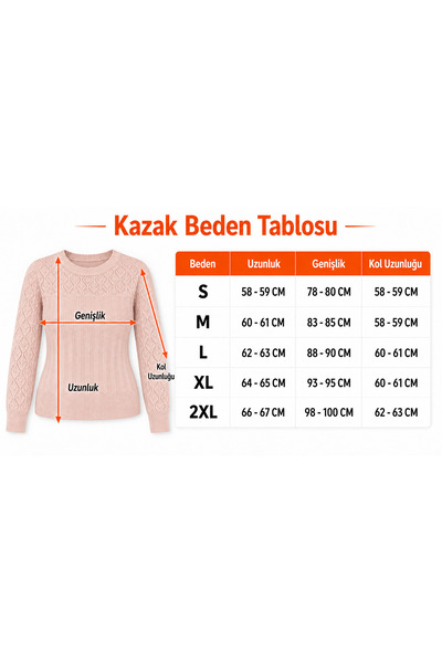 TRQOM Women's Long Sleeve Round Neck Argyle Pattern Woven Detailed Openwork Soft Textured Stylish Casual Gray Knitwear Sweater