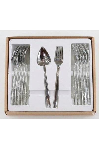 Generic Brand Premium Stainless Steel Spoon and Fork Set - 12 Piece (Elegant ...