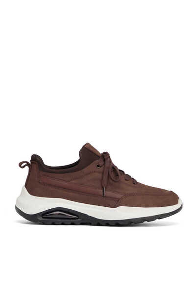 Tergan Kahverengi Hakiki Nubuk Deri Erkek Sneaker - E26S1AY57904-A39