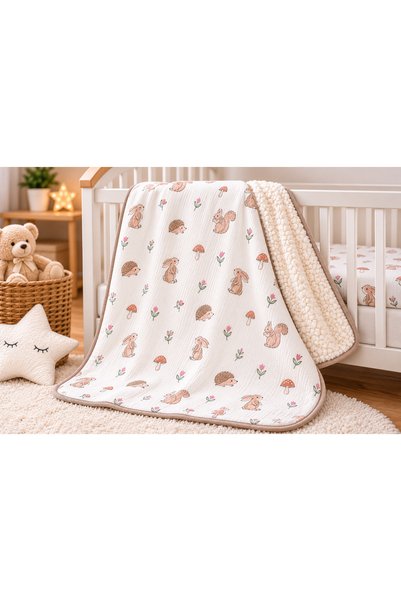 Ekebaby Wellsoft Bebek Battaniyesi – Premium Peluş Çift Taraflı Penye Kundak ...