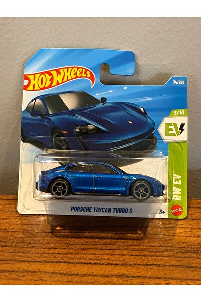 HOT WHEELS Porsche Taycan Turbo S Blue - Hw Ev Special Series Electric Super ...