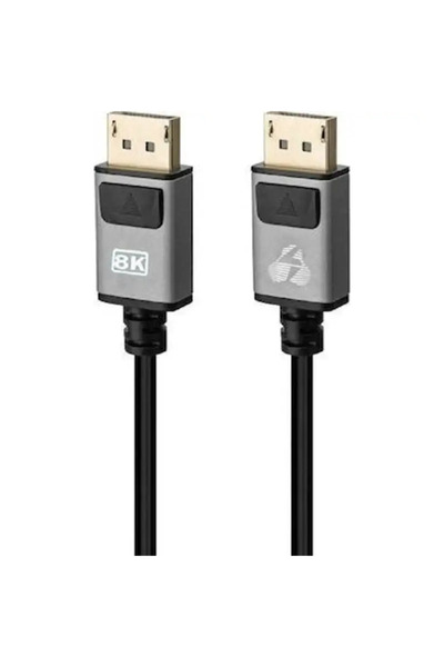 POWERTECH Καλώδιο DisplayPort αρσενικό - DisplayPort αρσενικό 1,5μ Γκρι (CAB-...