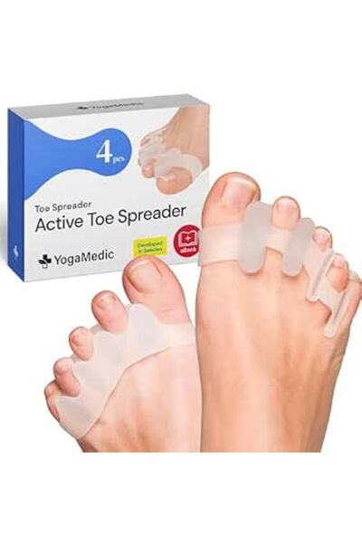 Yogamedic ®   فواصل أصابع القدم للأصابع المتداخلة [4 قطع] لاسترخاء الأصابع، ب...