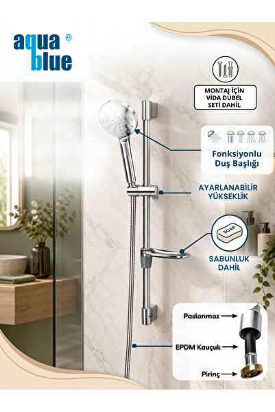 Aquablue LATTE SÜRGÜLÜ DUŞ SETİ