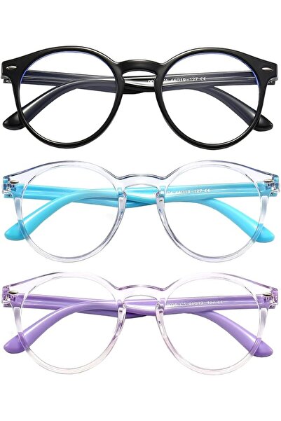 GENERAL SANHOOPOLO Kids Blue Light Blocking Glasses 3 Pack Kids Computer Read...