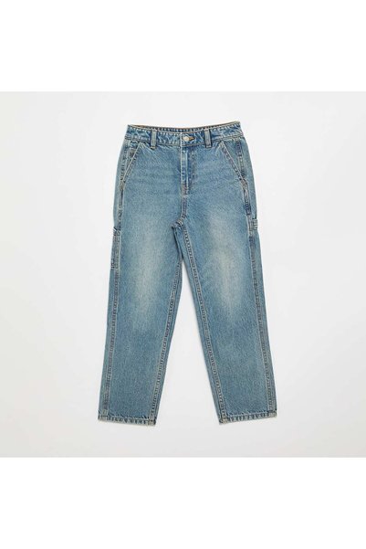 KIABI Wide-Leg Carpenter Jeans Blue