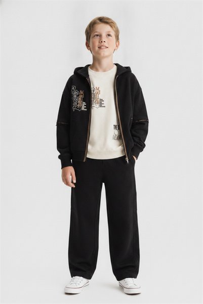 NK Boy's Step Zipper Cardigan 8-14 Years Black