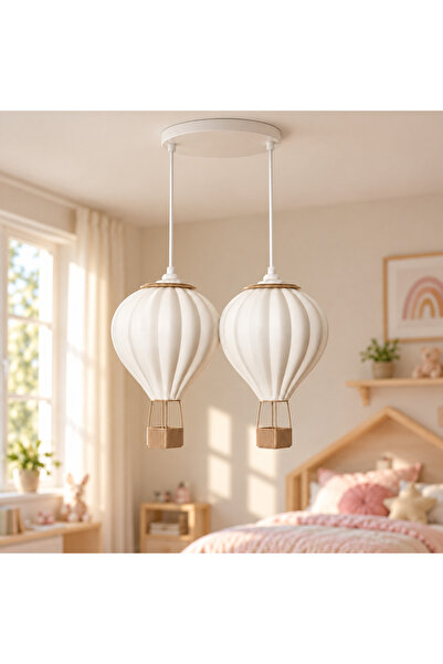 güneybutik Çocuk odası Kapadokya balonu 2'li avize