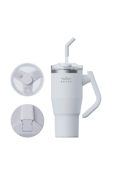 Brave Temp Guard Vacuum Insulated Travel Mug – 180°Rotating Handle Tumbler, 2...