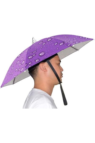 Newcollection73 NEW-Vi Umbrella Hat, 25 inch Hands Free Umbrella Cap for Adul...