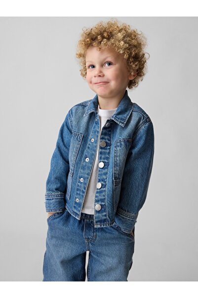 GAP Erkek Bebek Mavi Denim Workwear Ceket