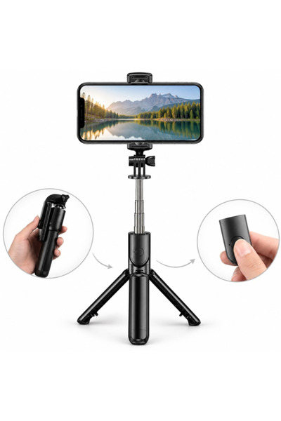 varioshop ®   Selfie Stick Trepied, Telecomandă Bluetooth, 360 °   Rotativ, s...