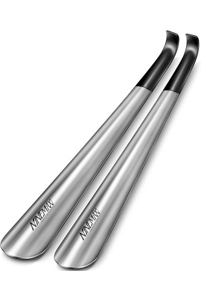GENERAL NINEMAX Metal Shoe Horn, 42 CM Long Shoehorn 19 CM Short Shoe Spoon, ...