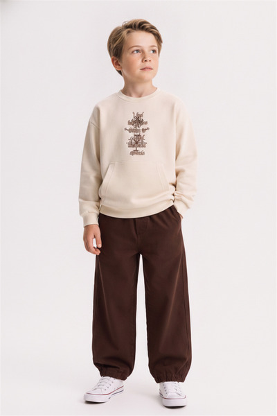 NK Boy's Symbol Sweatshirt 8-14 Years Ecru