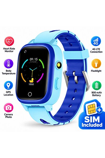 Techone Ceas Smartwatch Copii cu Localizare GPS, Telefon T5S Vital Guard, 1.4...