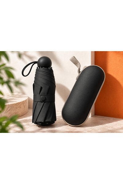 Reviro Store Kapsül Şemsiye – Mini Katlanabilir, Su Geçirmez, UV Korumalı, Rü...