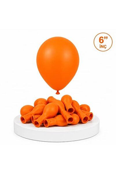 parti show 6 İnch Mini Turuncu Balon 10 Adet