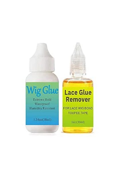 HOFEESEA Wig Glue 38ml, Waterproof Lace Front Wig Glue with Remover 30ml (2 B...