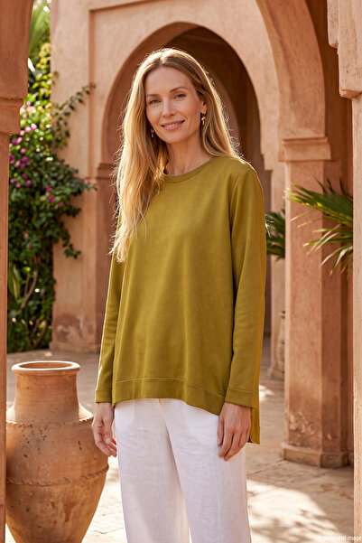 Nuss Basic Knitwear Rayon Tunic 902 Olive Green
