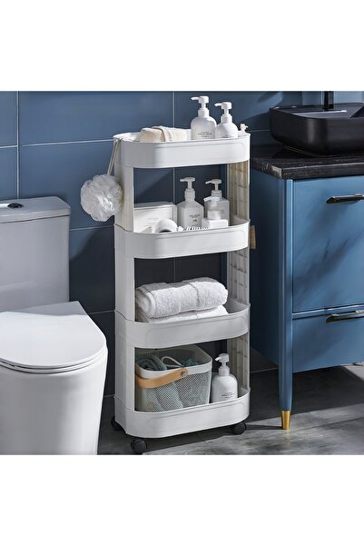 OEM Universal stand with 4 shelves and wheels, multifunctional shelf for bath...