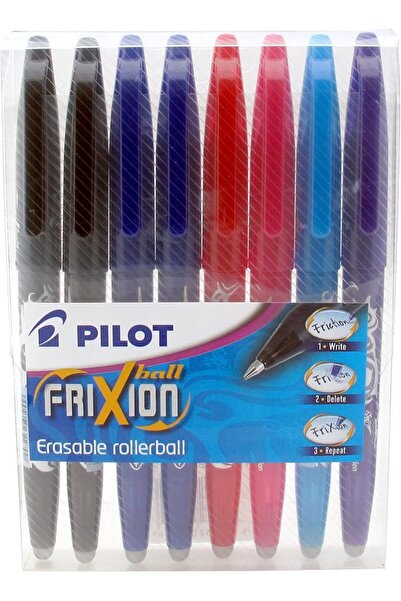 Pilot قلم حبر جاف قابل للمسح من فريكشن 0.7 مم (عبوة من 5 قطع) - برتقالي/أزرق ...