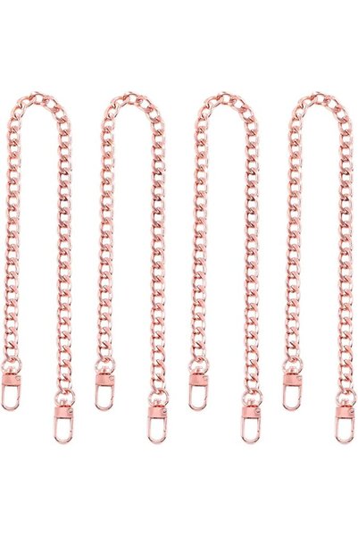 Swpeet 4Pcs Chain Strap Length Bright Black for Shoulder Cross Body Sling Pur...