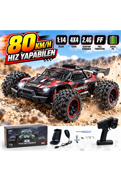 Golden Rainbow RC Tenspeed 80Km Hız Yapabilen 1:14 Şarjlı 4x4 Uzaktan Kumanda...