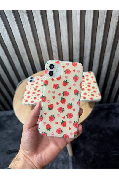 OLEA AKSESUAR iPhone 12/ 12 Pro Compatible (Internally Printed) Shiny Patterned Soft Transparent Stylish Phone Case with Shiny Sides