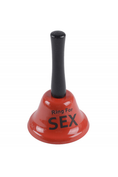 PUFO Clopoțel amuzant „Ring for Sex”, 13 cm, roșu/negru