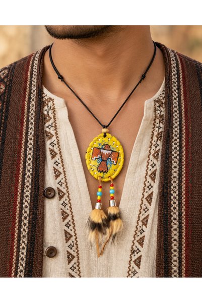 HER ŞEY NOTA www.herseynota.com Ethnic Eagle Figured Men's Necklace – Long De...