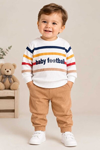 MonAlisa Kids Baby Boy Football Patterned Set