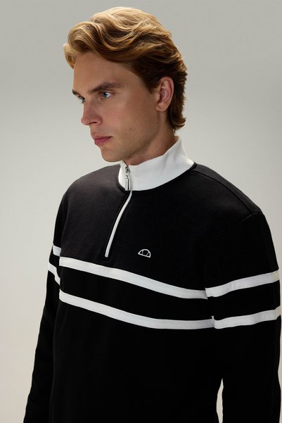 Ellesse Yarım Fermuarlı Erkek Sweatshirt 5wm1619-Bk