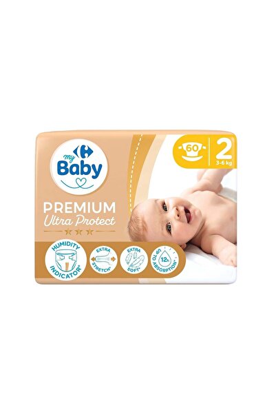 Carrefour Scutece Baby Premium Mărimea 2, 60 buc (3-6 kg)
