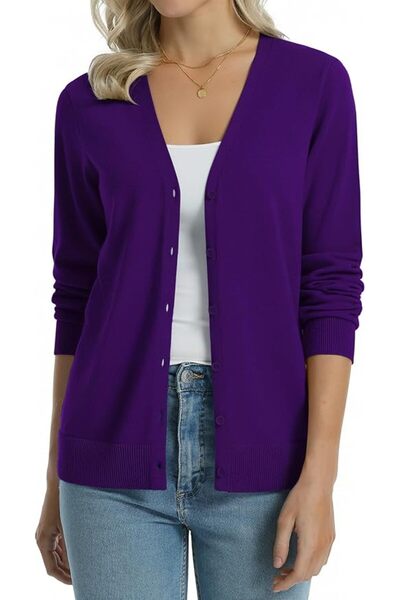 GENERAL QUALFORT Women's 100% Cotton Lightweight Cardigans Long Sleeve Knitte...