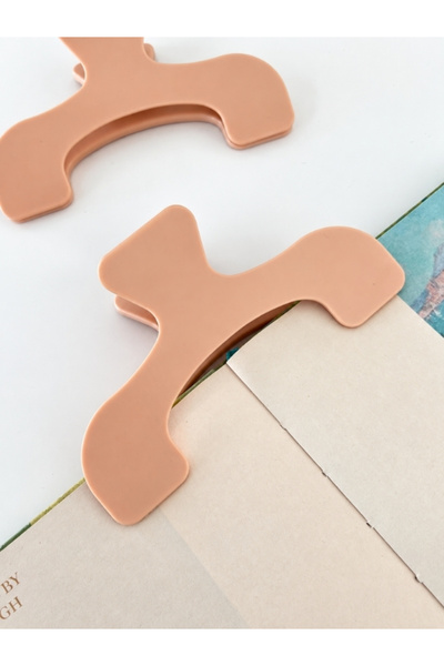 Kağıt Gemi Dükkan Açık Pembe Çok Fonksiyonlu Kitap ve Defter Klipsi / Sayfa Tutucu / Journal ve Scrapbook Yardımcısı / Somon Rengi