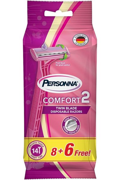 Personna ماكينة حلاقة الجسم ليدي كومفورت 2 - 14 قطعة