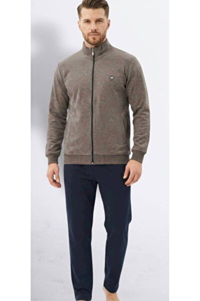 Erse 100% Cotton Thessaloniki Knitted Long Sleeve Coat Tracksuit-Pajama Set W...