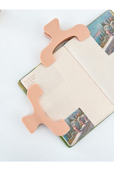 Kağıt Gemi Dükkan Açık Pembe Çok Fonksiyonlu Kitap ve Defter Klipsi / Sayfa Tutucu / Journal ve Scrapbook Yardımcısı / Somon Rengi