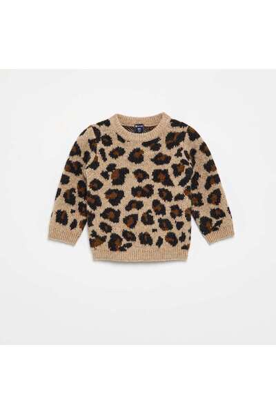 KIABI Leopard Print Sweater Beige