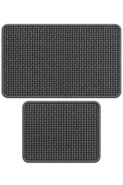 Paspas Galerisi Digital Printed Water Absorbent Linen-Look Double Bath Mat (4...