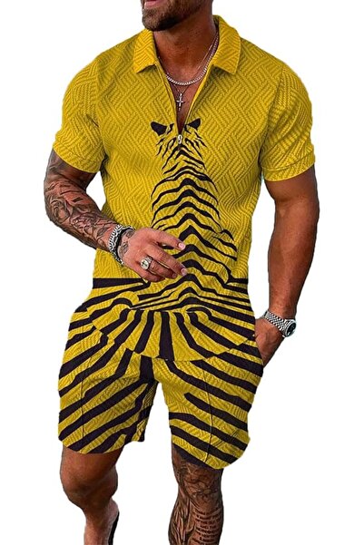 GENERAL BIRW Men‘s Track Suits 2 Piece Summer Short Sets Outfits Fashion Polo...