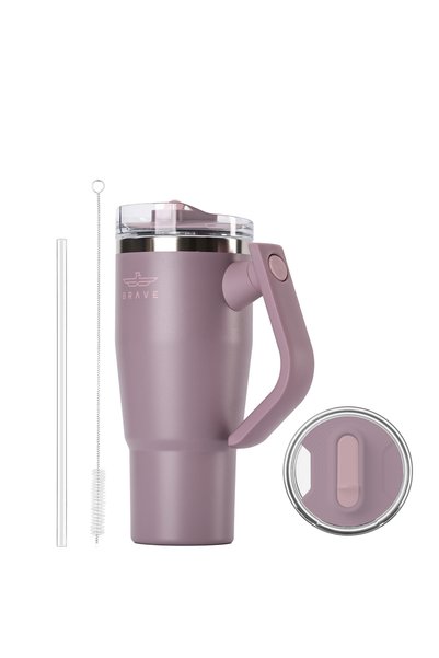 Brave Temp Guard Vacuum Insulated Travel Mug –180° Rotating Handle, 24H Cold ...