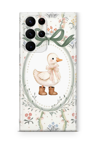 FLAMENKO Samsung Galaxy S23 Ultra Compatible Transparent Phone Case with Goos...